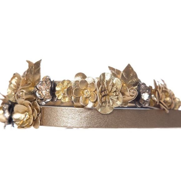 NWT Authentic CHANEL RUNWAY CC Gold Lambskin Belt - Picture 1 of 11